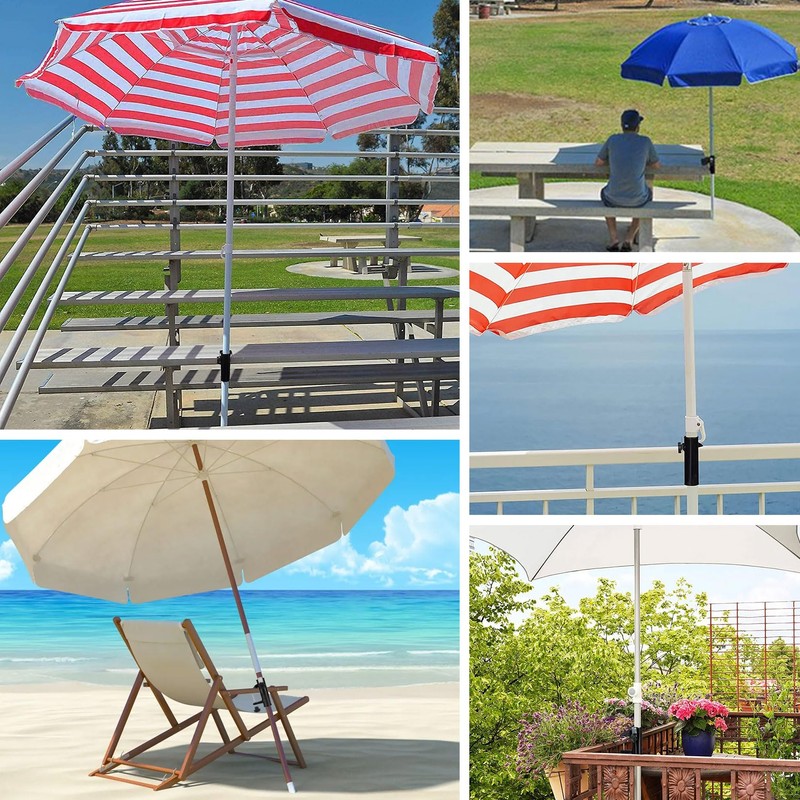 Parasol Holder, Balcony Railing, Adjustable, Parasol Stand, Parasol Holder, Balcony