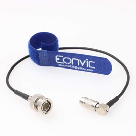 Eonvic HD SDI DIN 1.0/2.3 to BNC RF RG179 75ohm Coaxial Cable for Blackmagic HyperDeck Shuttle (Right Angle DIN-Male BNC, 12 inch/30cm)