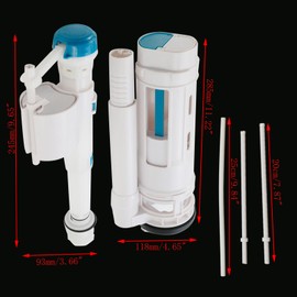 Mewutal 1 Set of Adjustable Toilet Fill Valve 20cm/9.84" Height 2" Diameter Toilet Dual Flush Valve Height Adjustable Toilet Double Flush Fittings for Toilet Tank