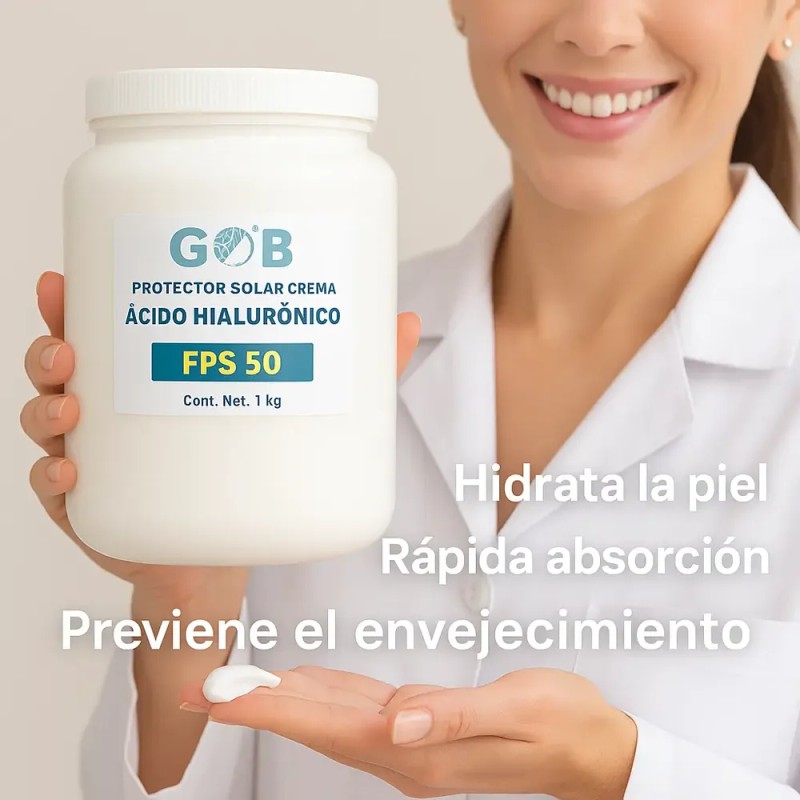 Protector Solar Ácido Hialurónico Crema Ozonizada 50+ - 1 Kg
