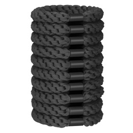 JessLab Hair Ties Set, 10 Pcs Soft Elastic Cords Hair Ties for Women No Damage Elastic Hair Ties Ponytail Holders Stretchy Hair Bands Headband Accessory for Girls Women Ladies, Black