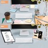 iNenya Magnetic Dry Erase Board with Clipboard,PU Leather Desktop Whiteboard