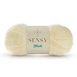 Sensy Touch Yarn, 3.5 oz, 268 Yards, Gauge 3 Light (Creamy)