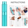 LISAPACK 8ML Atomizer Perfume Spray Bottle for Travel, Empty Refillable