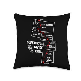 Continental Divide National Scenic Trail Map, CDT Throw Pillow