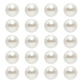 arricraft About 120 Pcs 20mm Large Pearl Beads, Acrylic Round Beads, Creamy White Loose Beads for Jewelry Making, Pearls for Crafts, White Craft Beads, Party Home Decoration (Hole: 2mm)
