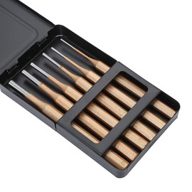 TOPWAY Pin Punch Set Heavy Duty 6PCs Drift Punch Set 2mm / 3mm / 4mm / 5mm / 6mm / 8mm, for Installation and Removal of Pins 405050