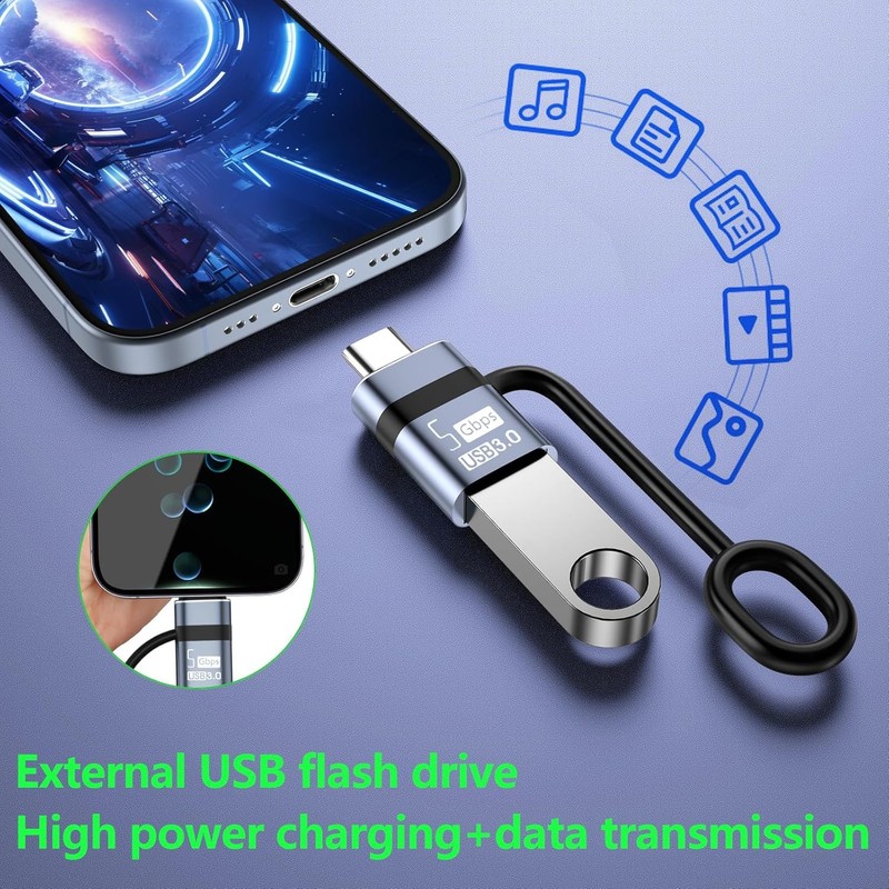 Liaoan USB C to USB Adapter 4-Piece Set, USB C
