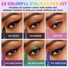 ZHISHUDL 12PCS Colorful Eyeliner Pencils Makeup Set