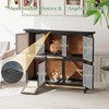 TIMHAKA 2 Story Rabbit Cage with Run, 47.3" Indoor &