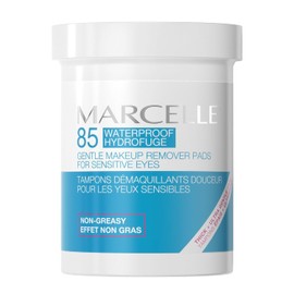 Marcelle Almohadillas desmaquillantes suaves para ojos, ojos sensibles, eliminación de maquillaje impermeable, hipoalergénicas, sin fragancia, sin parabenos, sin alcohol, sin crueldad, 85 almohadillas