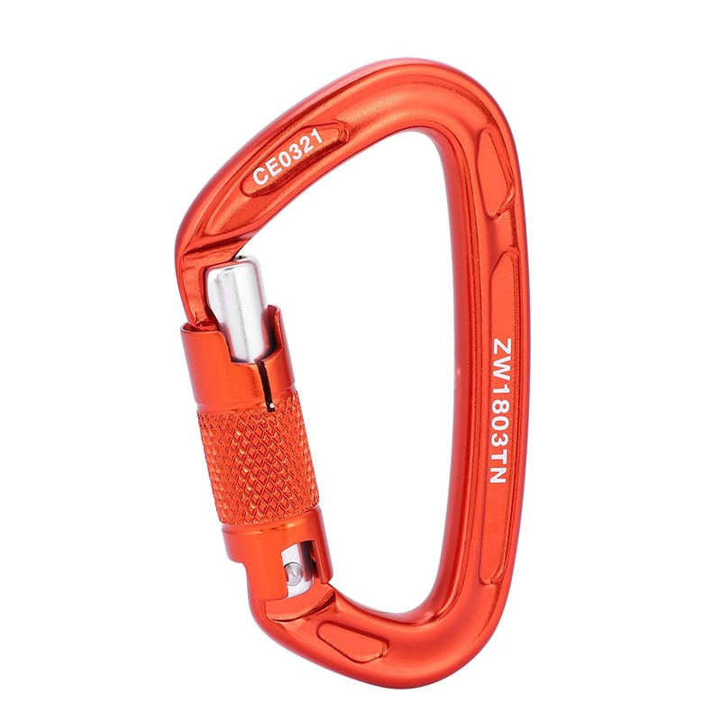 25KN Safety Lock D Buckle Outdoor Rock Climbing Rescue Carabiner