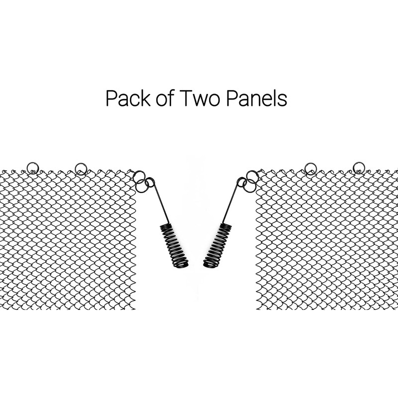 Sunshinecarpentry Fireplace Mesh Screen Curtain, Two Panels. Rod kit NOT