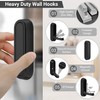 Vidroxin Black Folding Wall Hooks – 2PCS Heavy Duty Foldable