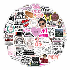 100 Pcs Funny Mom Stickers for Water Bottles - Mama Sticker, Funny Gifts for Mom, Mother Stickers, Mothers Day Stickers