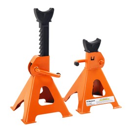 Donext Jack Stands 3 Ton (6,500 lb) Capacity Steel, 1 Pair Orange Lifting Stand Adjustable Jack Stands