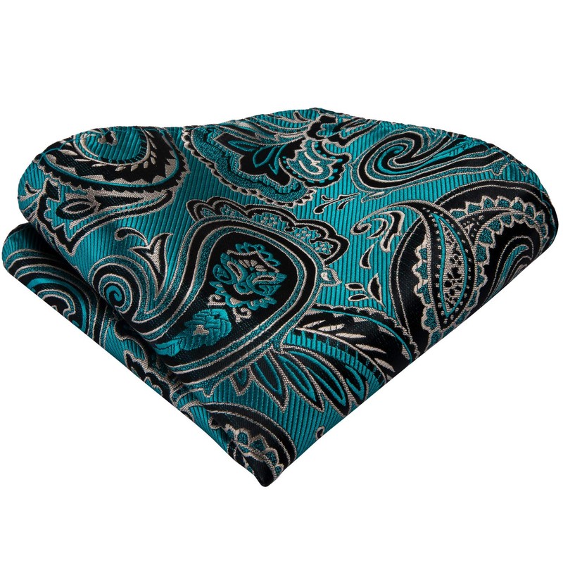 DiBanGu Conjunto de gemelos de seda para hombre con corbata