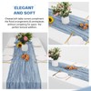 Aktor 12 Pack Dusty Blue Table Runner Boho Cheesecloth Table