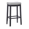 Linon Home Décor Kingston Gray Bar Stool, Black