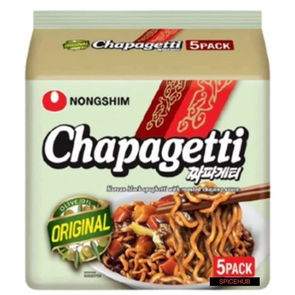Nongshim Chapagetti Chajang Instant Noodle, Pack of 5, by SPICEHUB