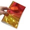 Laser Mirror Wool Base Leather Material Holographic Mirror PU Artificial