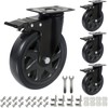 6 Inch Caster Wheels 3000lbs,Heavy Duty Casters Set of 4