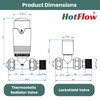 Hot Flow All-Anthracite Estuary Straight TRV Thermostatic Radiator Valve (Pair)