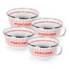 Golden Rabbit Enamelware Popcorn Bowls with Handle, 24 ounce, Showtime,