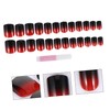 FOMIYES Elegant Gradient Nails Decal Stickers Set 48pcs Pre-glued Fake