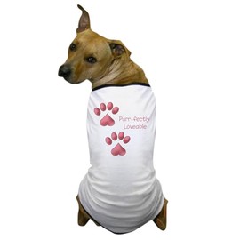 CafePress Purr Fectly Loveable Dog T Shirt Dog T-Shirt, Pet Clothing, Funny Dog Costume