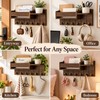 Rustic Wood Key Holder for Entryway – Wall Mounted Mail