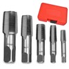 Professional 5 Piece NPT Pipe Tap Set, Carbon Steel NPT