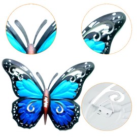 Metal Decoration Butterfly, 4 Pieces Metal Butterfly Wall Art, Metal Butterfly Wall Sculptures for Wall Decoration, Indoor or Outdoor Fence, Decor Sculptures Decoration