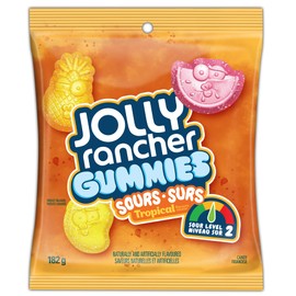 Jolly Rancher Gummies Sours, Tropical Flavors, 182g/6.4 oz. (Imported from Canada)