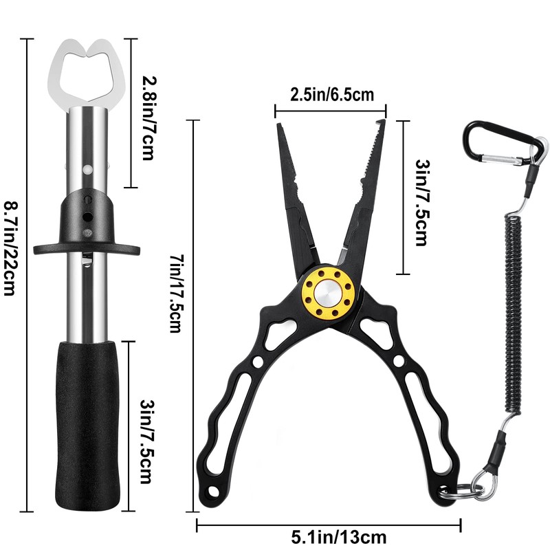 Castaroud Fishing Pliers, Fish Lip Gripper Muti-Function Fishing Pliers Hook