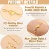 WHYCNJL Pack of 2 Heart Magnetic Clasp Chain with 2