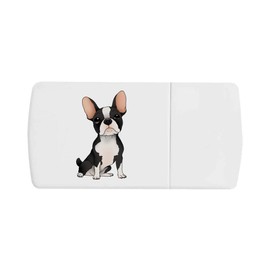 'Sitting French Bulldog' Pill Box with Tablet Splitter (PI00034789)
