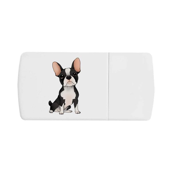'Sitting French Bulldog' Pill Box with Tablet Splitter (PI00034789)