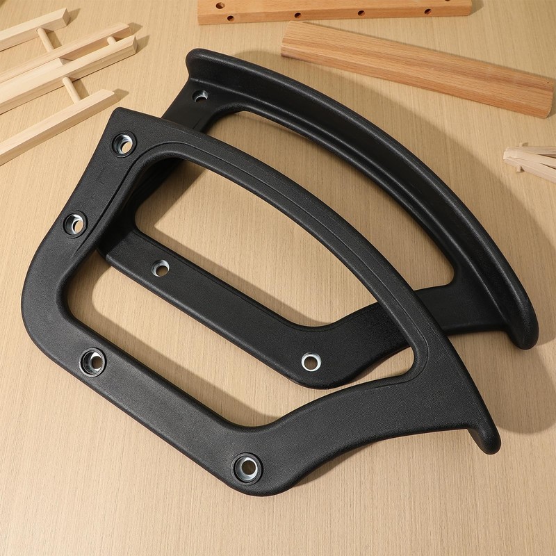 Chair Armrest Accessories Replacement Set 2Pcs Black Plastic Slanting Angle