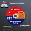 WORKPRO 20-Pack Cut-Off Wheels, 3 X 3/8-inch Metal&Stainless Steel Cutting