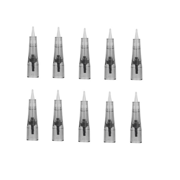 Disposable Tattoo Needle Cartridges, 10pcs/Set, Painless Microblading Needle for Eyebrows, Lips, Makeup, MTS Beauty (0.20mm)