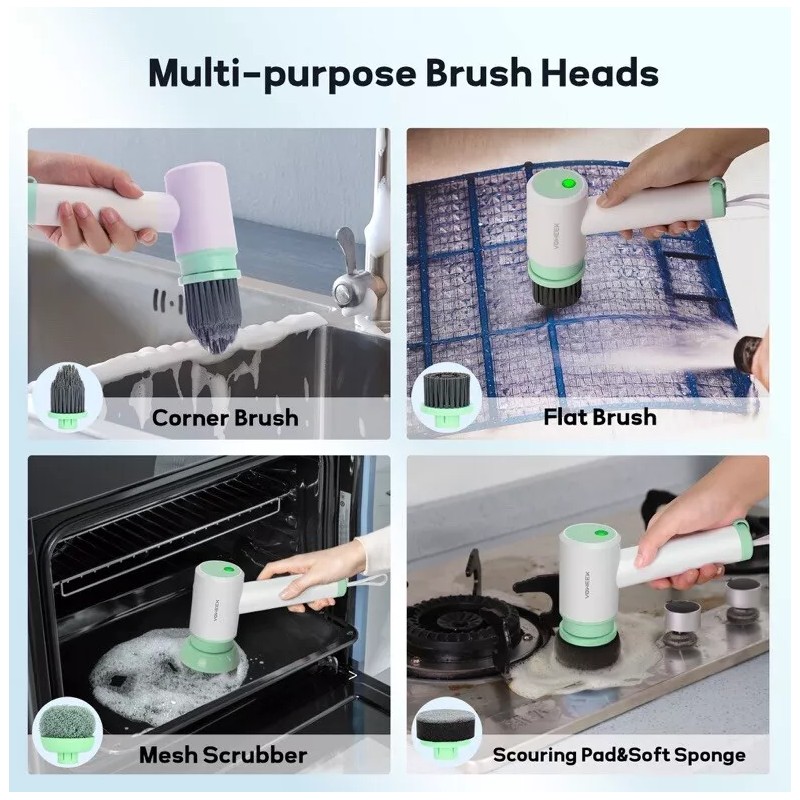 Voweek Electric Spin Scrubber Cordless Power Cleaning Brush | VW-SP01