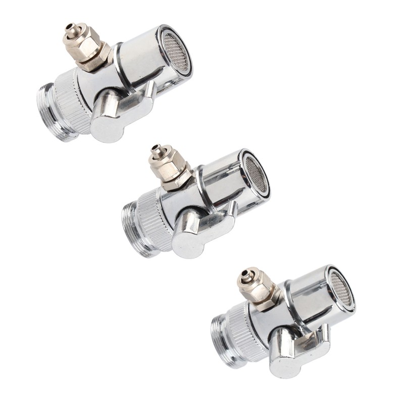 3pcs G1/4 Sink Faucet Diverter Valve High Temperature Resistance Universal