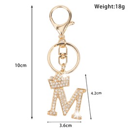 Rhinestones-Keyring Letter-Keychains for Women - Crystal Keychains Glitter Backpack Decoration Handbag Accessories
