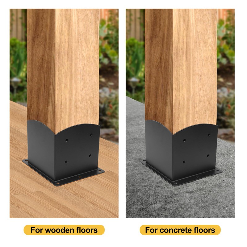 6x6 Post Base 4 Pcs,(Inner Size 5.6''x5.6'') Wood Fence Post