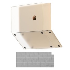 Soonjet for MacBook Air 13.6 inch Case M4 M3 M2 2025 2024-2022 Model A3240 A3113 A2681, Sturdy Protective Hard Shell Case + Translucent Keyboard Cover for MacBook Air 13 inch - Starlight Clear