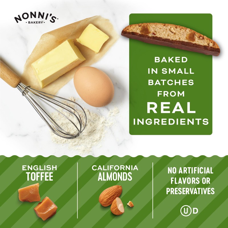 Nonni's, Toffee Almond Biscotti, 6.88 Ounce