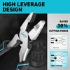 DURATECH 9.5 INCH High Leverage Linemans Pliers, Heavy Duty Side