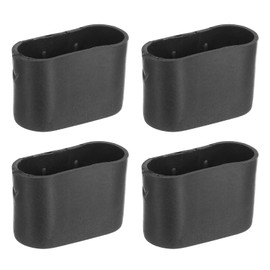 sourcing map Plastic Furniture Leg Caps, 4Pcs 34x16mm Oval Chair Leg Tips Caps, Furniture Foot End Caps Covers Floor Protectors for Table, Chair, Machinery Equipment Feet (Black)