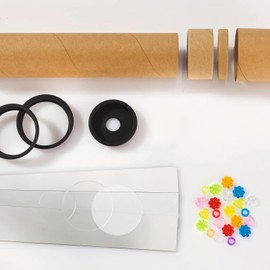 folia 977 - Kaleidoskop Bastel Set, 35 teilig, Lehrreiche Bastelpackung für Kinder und Erwachsene